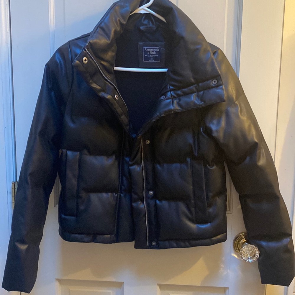 Leather Puffer Jacket - image 1